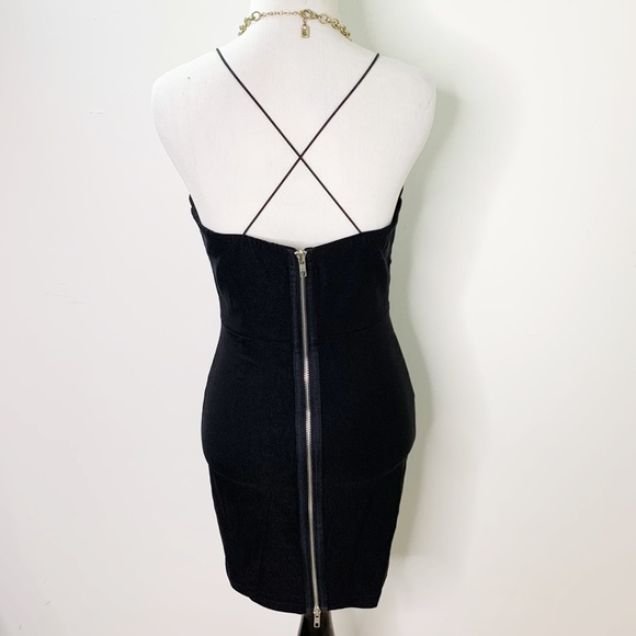 Honey Punch Strappy Plunge Mini Bodycon Dress - Picture 2 of 8